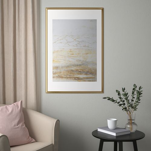 IKEA - SILVERHÖJDEN, photo frame, golden colour, 61x91 cm