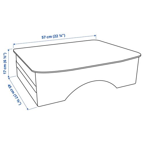 STRANDÖN, pedestal table, pale green, 57x45 cm