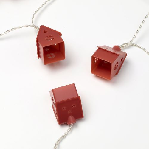 IKEA - STRALA, lighting chain, red/white