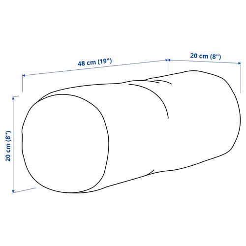 IKEA - EKLUGGMAL, kırlent, pembe-turuncu, 48x20 cm
