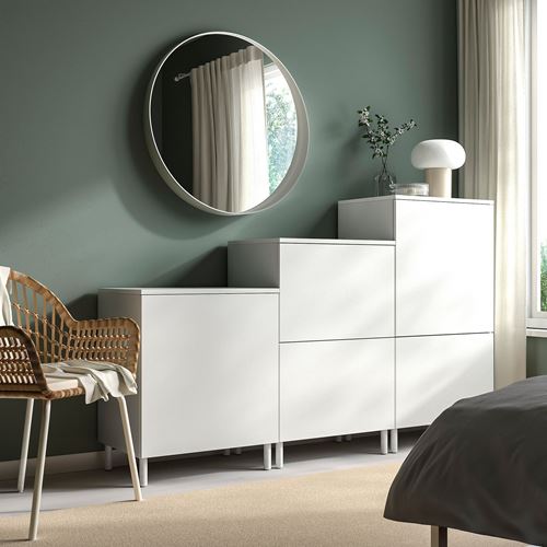 IKEA - PLATSA/FONNES, PLATSA wardrobe system, white, 180x42x113 cm