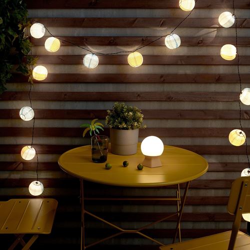 IKEA - SOMMARLANKE, LED'li dekoratif aydınlatma, sarı, 13 cm