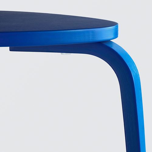 IKEA - KYRRE, wooden stool, bright blue