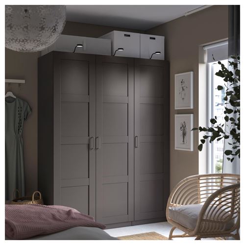 IKEA - BERGSBO, wardrobe door, dark grey, 50x195 cm