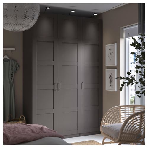 IKEA - BERGSBO, wardrobe door, dark grey, 50x229 cm