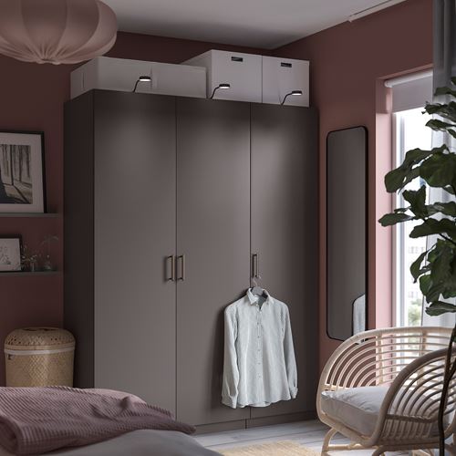 IKEA - PAX/FORSAND, PAX wardrobe, dark grey, 150x60x201 cm