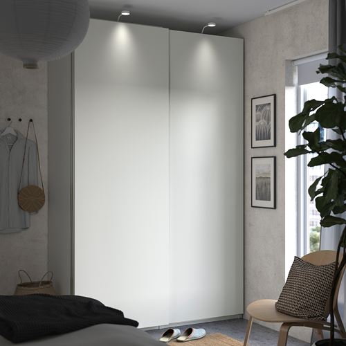 IKEA - PAX/HASVIK, PAX sliding door wardrobe, white, 150x66x236 cm