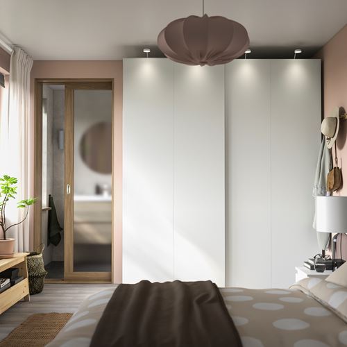 IKEA - HASVIK, pair of sliding doors, white, 200x236 cm