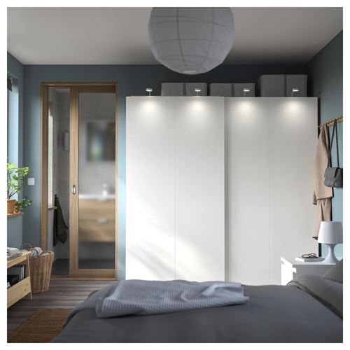 IKEA - PAX/HASVIK, PAX sliding door wardrobe, white, 200x66x201 cm