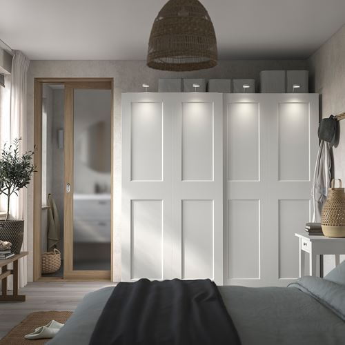 IKEA - GRIMO, pair of sliding doors, white, 200x201 cm