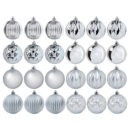 IKEA - VINTERFINT, tree ornament, silver-colour, 8 cm