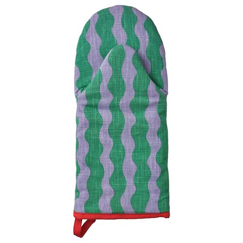 IKEA - TABBERAS, oven glove, green/liliac