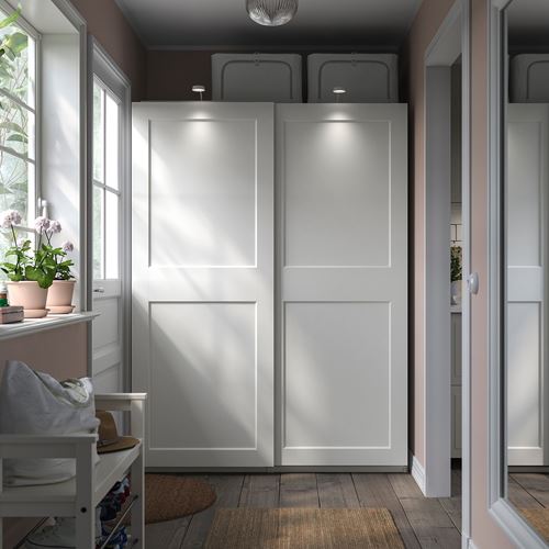 IKEA - GRIMO, pair of sliding doors, white, 150x201 cm