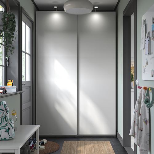 IKEA - PAX/HASVIK, PAX sliding door wardrobe, white, 150x44x236 cm