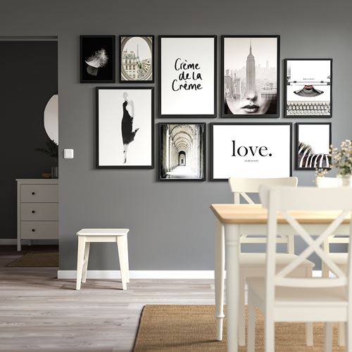 IKEA - FISKBO, picture with frame, crème de la crème