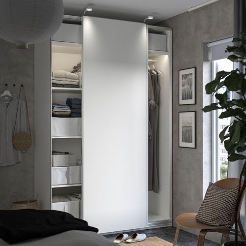 IKEA - PAX/HASVIK, PAX sliding door wardrobe, white, 150x66x236 cm