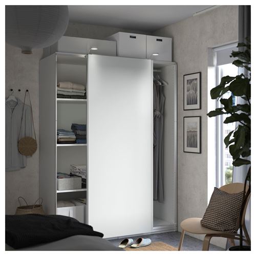 IKEA - PAX/HASVIK, PAX sliding door wardrobe, white, 150x66x201 cm