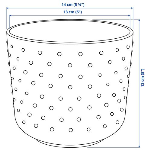 IKEA - SESAMFRÖN, seramik saksı, kırık beyaz, 12 cm