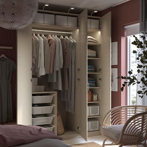 IKEA - PAX/FORSAND, PAX wardrobe, beige, 150x60x236 cm