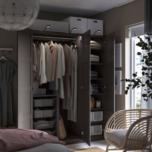 IKEA - PAX/BERGSBO, PAX gardırop, koyu gri, 150x60x201 cm