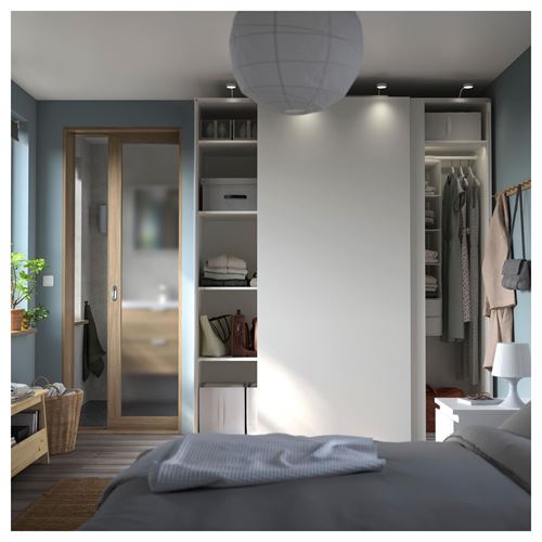 IKEA - PAX/HASVIK, PAX sliding door wardrobe, white, 200x66x236 cm