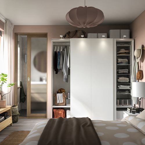 IKEA - PAX/HASVIK, PAX sliding door wardrobe, white, 200x66x201 cm