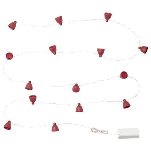 IKEA - STRALA, lighting chain, red, 4.3 m