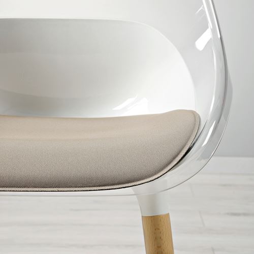 IKEA - BALTSAR, plastic chair, white-beech