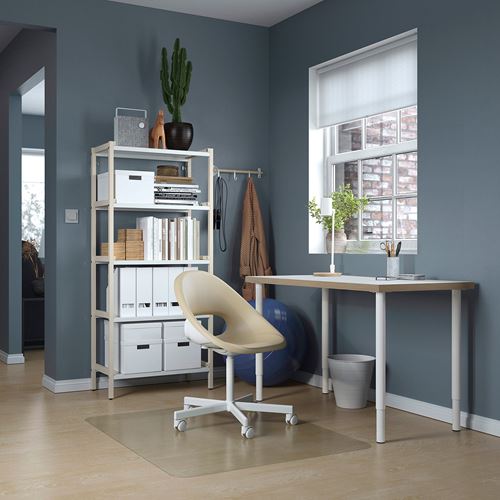 IKEA - LAGKAPTEN/OLOV, desk, white/anthracite, 120x60 cm