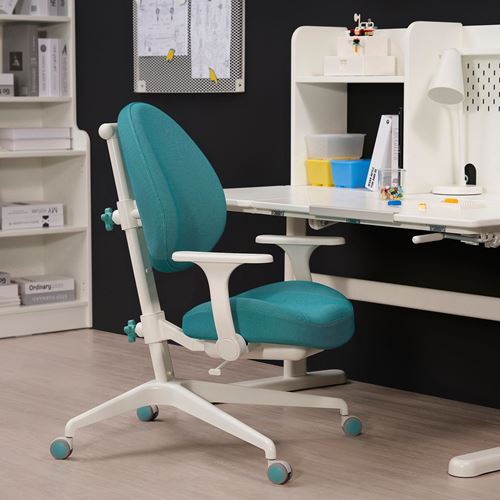 IKEA - GUNRIK, child's desk chair, turquoise