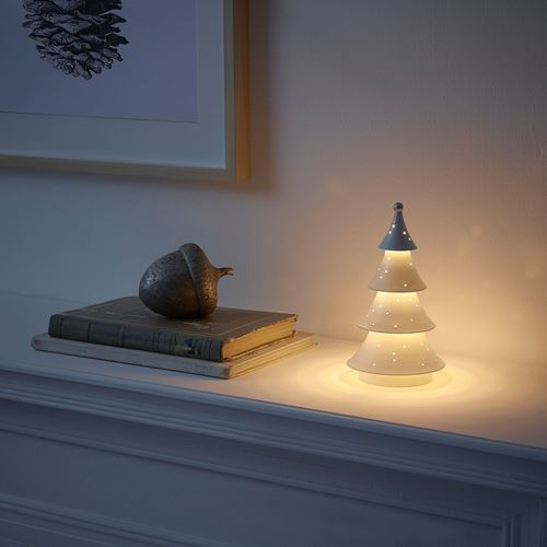 IKEA - STRALA, LED'li dekoratif aydınlatma, beyaz, 18 cm