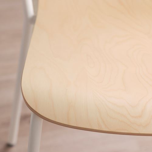 IKEA - LAKTARE, office chair, birch veneer-white