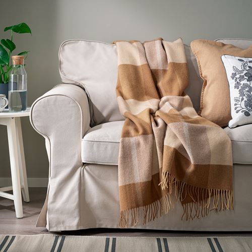 IKEA - MYRULL, throw, light brown, 130x170 cm