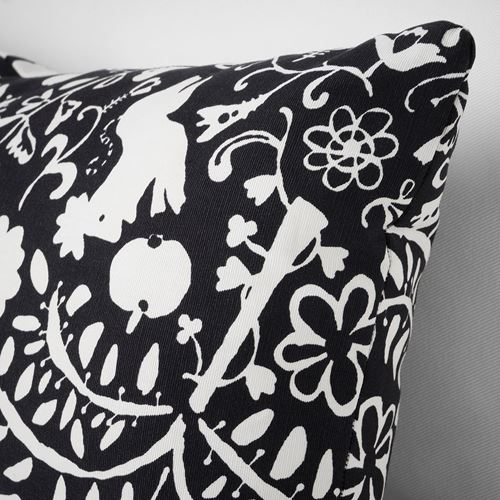 IKEA - SANDMOTT, lace pillow, black-white, 30x58 cm