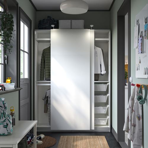 IKEA - PAX/HASVIK, PAX sliding door wardrobe, white, 150x44x201 cm