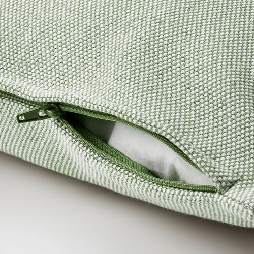 IKEA - SANDTRAV, lace pillow, green/white, 45x45 cm