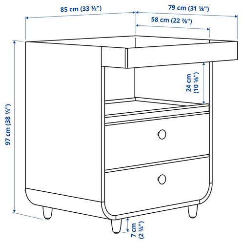 IKEA - MYLLRA, changing table, white