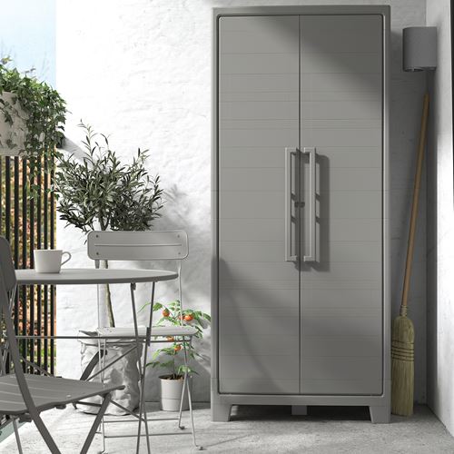 IKEA - RUNMARÖ, cabinet with door, dark grey, 80x44x182 cm