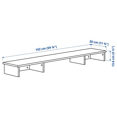 IKEA - IDANAS, çalışma masası, beyaz, 152x70 cm