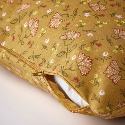 IKEA - SVARDTAG, lace pillow cover, dark yellow, 50x50 cm