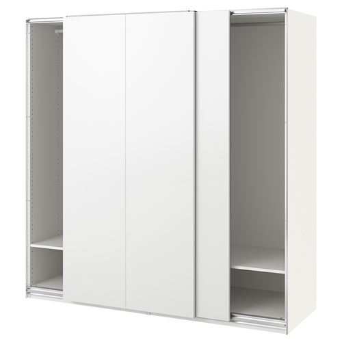 IKEA - PAX/HASVIK, PAX sliding door wardrobe, white, 200x66x201 cm