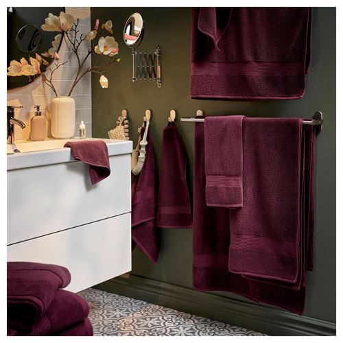 IKEA - FREDRIKSJÖN, bath sheet, dark red, 100x150 cm