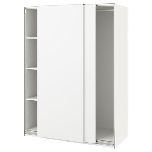 IKEA - PAX/HASVIK, PAX sliding door wardrobe, white, 150x66x201 cm