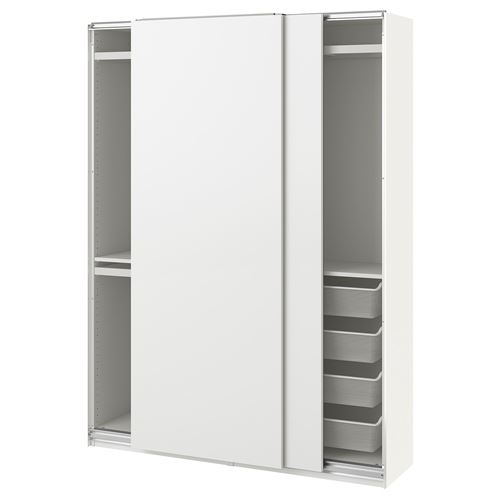 IKEA - PAX/HASVIK, PAX sliding door wardrobe, white, 150x44x201 cm