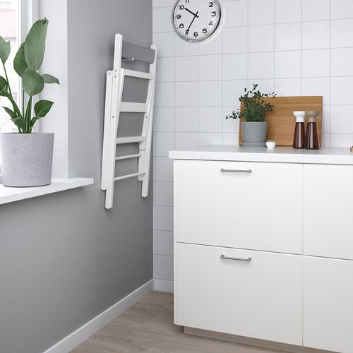 IKEA - FRÖSVI, folding chair, white/Knisa light grey