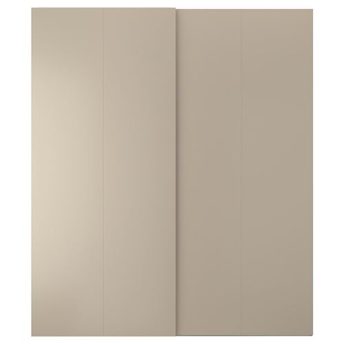 IKEA - HASVIK, pair of sliding doors, beige, 200x236 cm