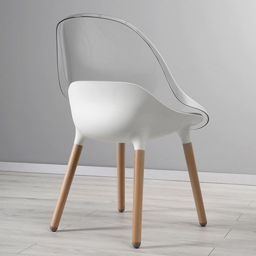 IKEA - BALTSAR, plastic chair, white-beech