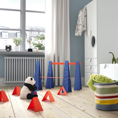 IKEA - SKRATTMAS, obstacle course, blue/red