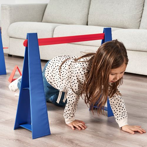 IKEA - SKRATTMAS, obstacle course, blue/red