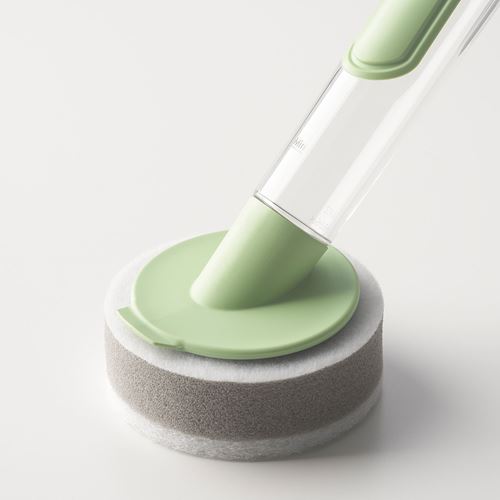 IKEA - VIDEVECKMAL, sponge with detergent dispenser, light green